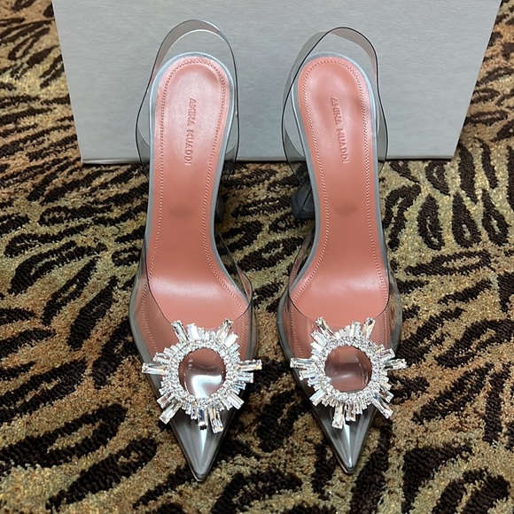 Amina muaddi begum glass pumps clear gray - Picture 2 of 7